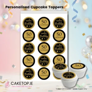 Birthday Edible Cupcake Toppers