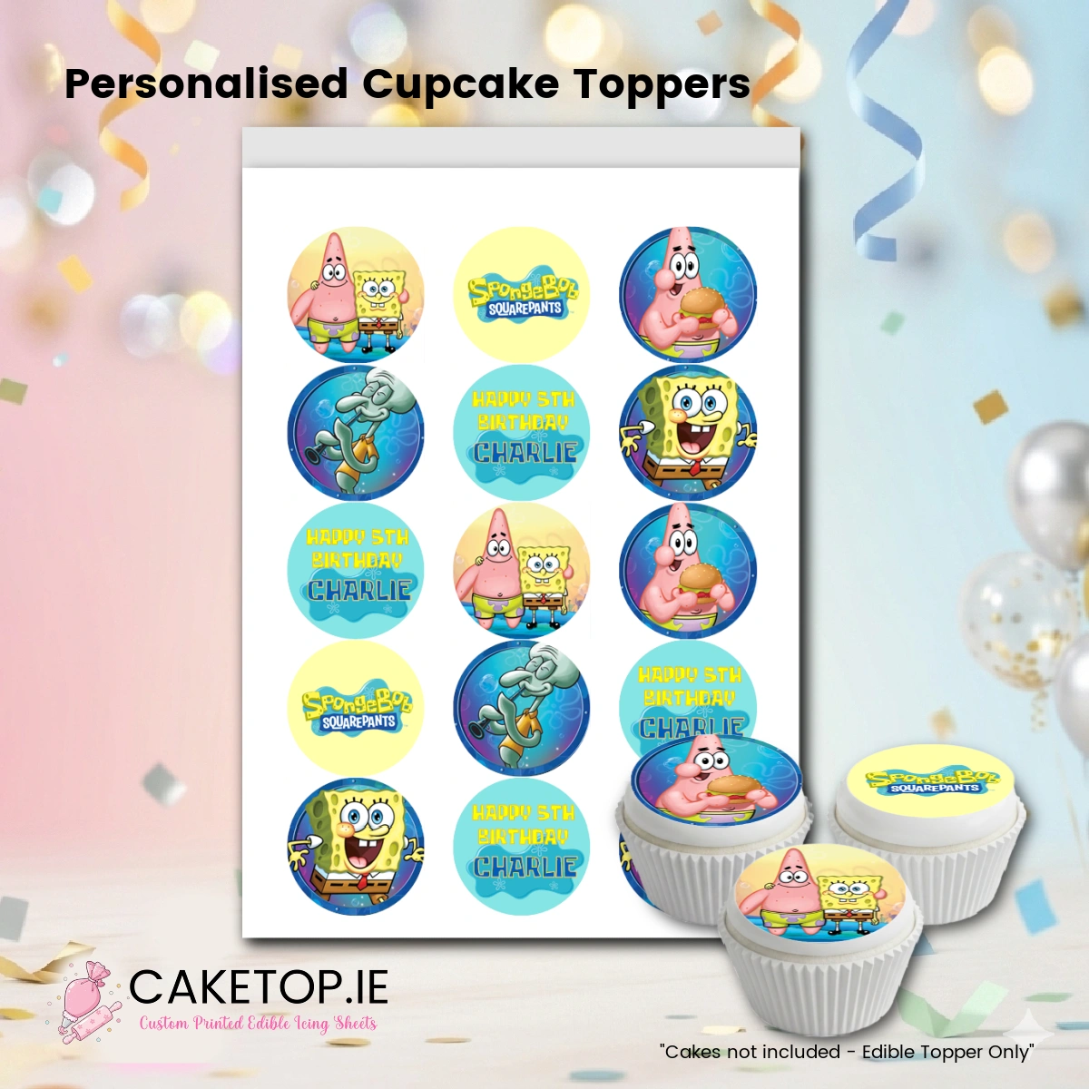 Spongebob Edible Cake Topper Spongebob Edible Cake Topper