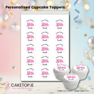 Birthday Edible Cupcake Toppers