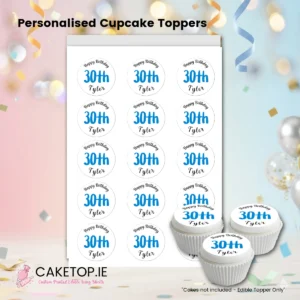 Birthday Edible Cupcake Toppers