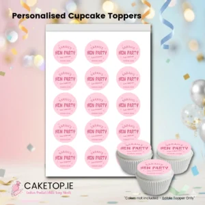 Hen Party Edible Cupcake Toppers