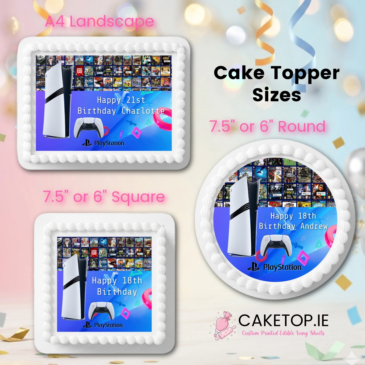 Playstation Edible Cake Topper Playstation Edible Cake Topper