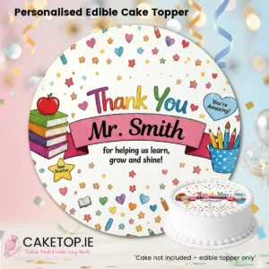 Home Thank You teacher Edible Cake Topper