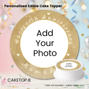 Home Wedding Anniversary Edible Cake Topper
