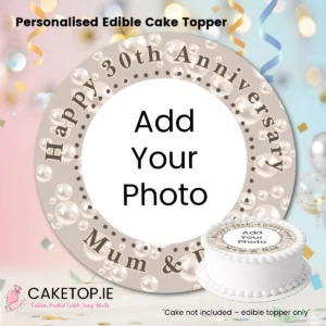 Home Wedding Anniversary Edible Cake Topper