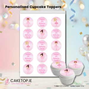 Ballerina Edible cupcake toppers