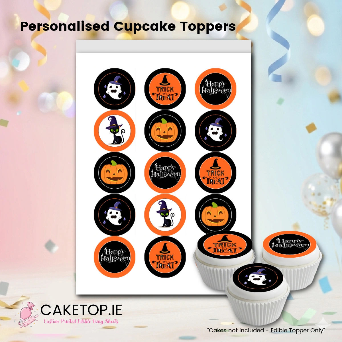 Halloween Edible Cupcake Toppers Halloween Edible Cupcake Toppers