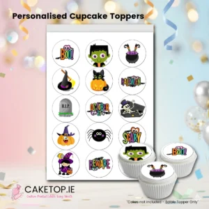 Halloween Edible Cupcake Toppers