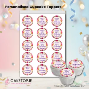 Birthday Edible Cupcake Toppers