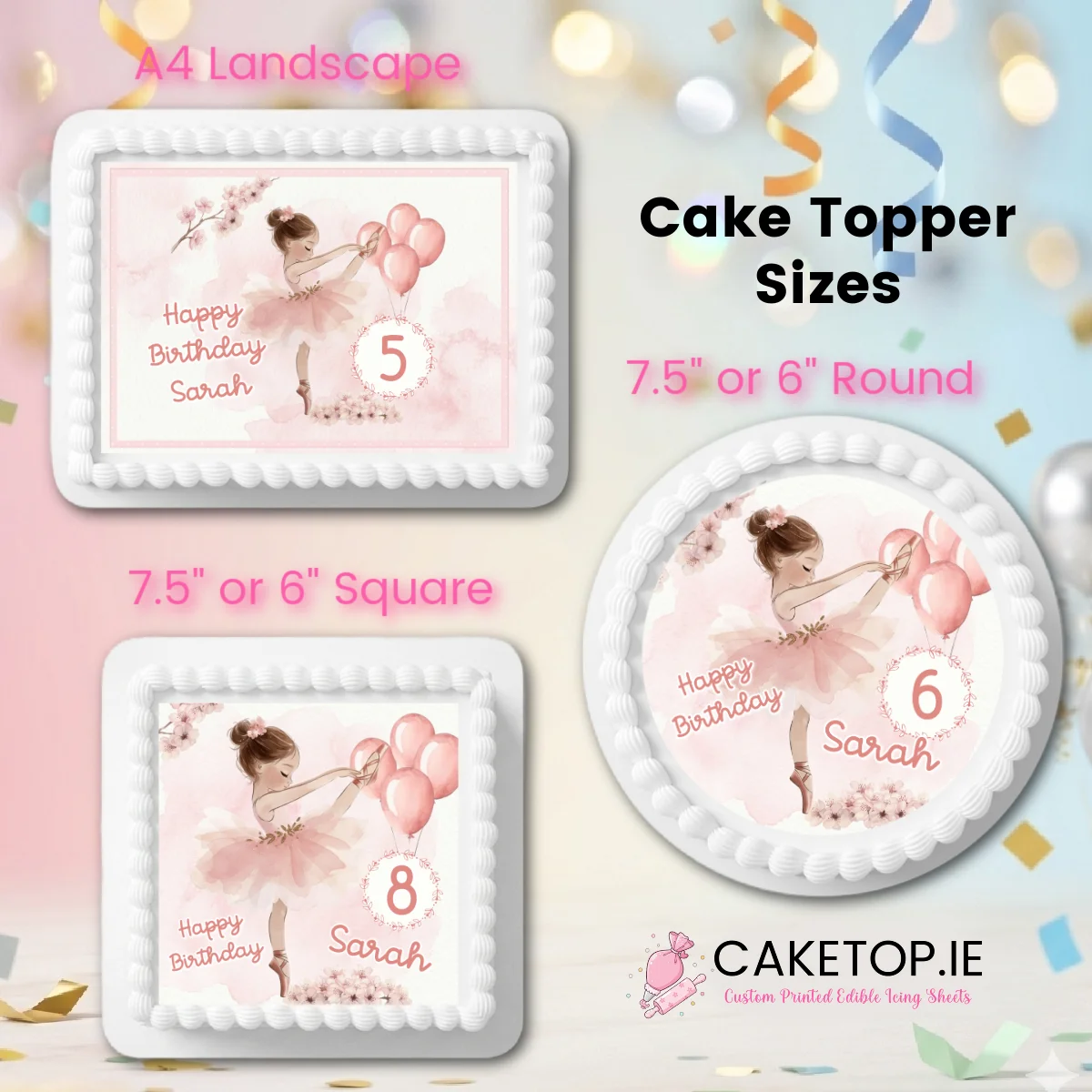 Ballerina Edible Cake Topper Ballerina Edible Cake Topper