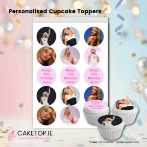 Sabrina Carpenter Edible Cupcake Toppers